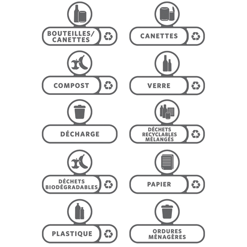 Poubelles ménagères et accessoires